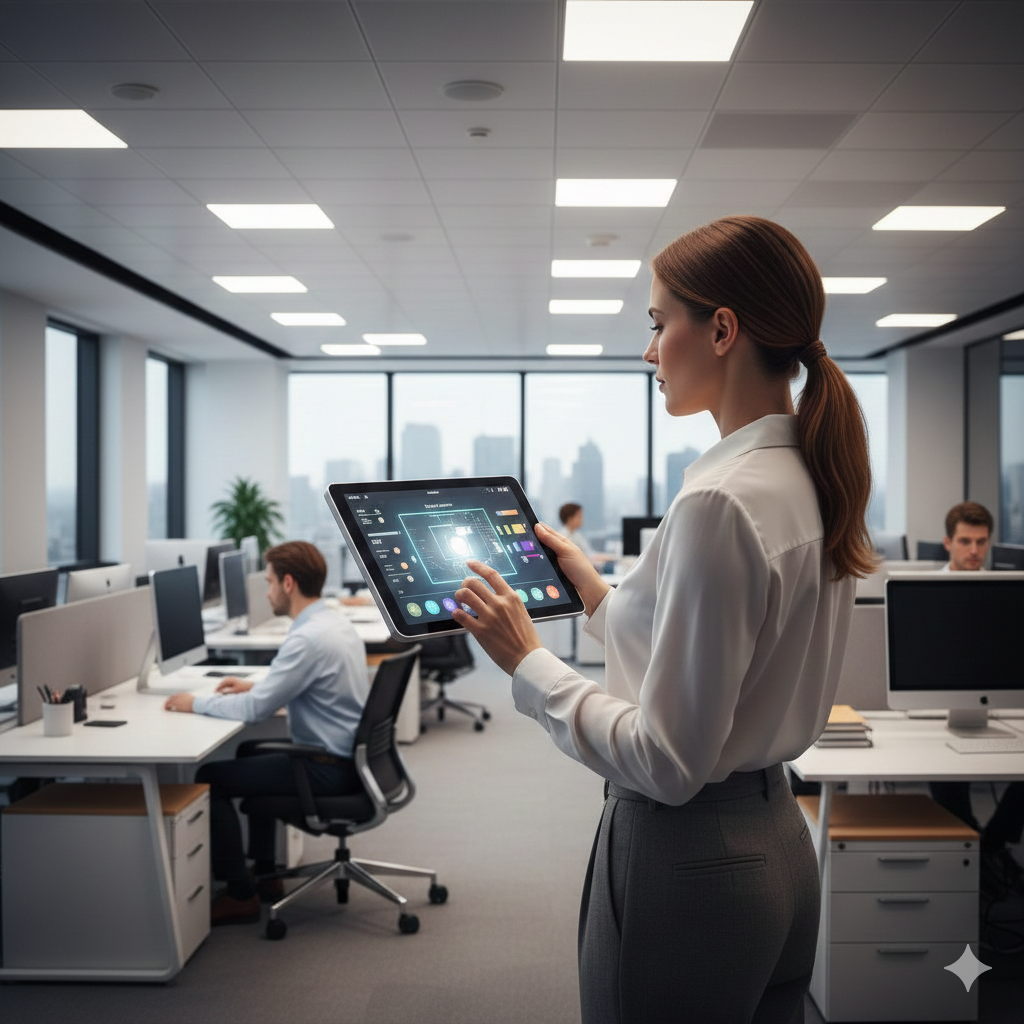 Lighting control panel networked lighting controls